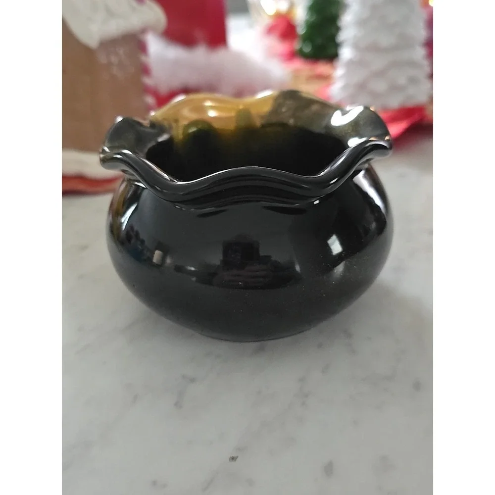 Handmade Resin Black And Gold Bowl Decoration Gift Keys Trinkets  640